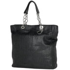 Dior Braided Leather Shoulder Bag Black