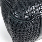 Dior Braided Leather Shoulder Bag Black — view 3