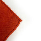 Hermes Carre 140 Bolduc AU Check Scarf Cashmere Silk Orange Multicolor — view 4