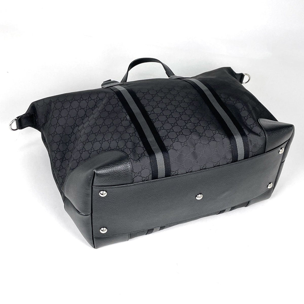 Gucci GG Pattern Boston Bag Nylon Black — view 2