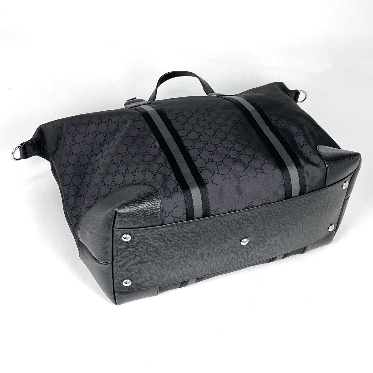 Gucci GG Pattern Boston Bag Nylon Black — view 2