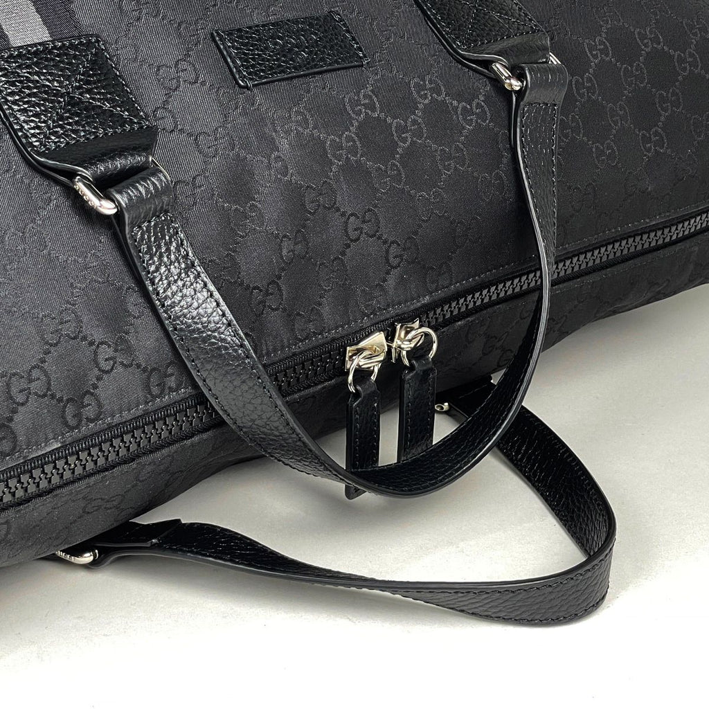Gucci GG Pattern Boston Bag Nylon Black — view 4