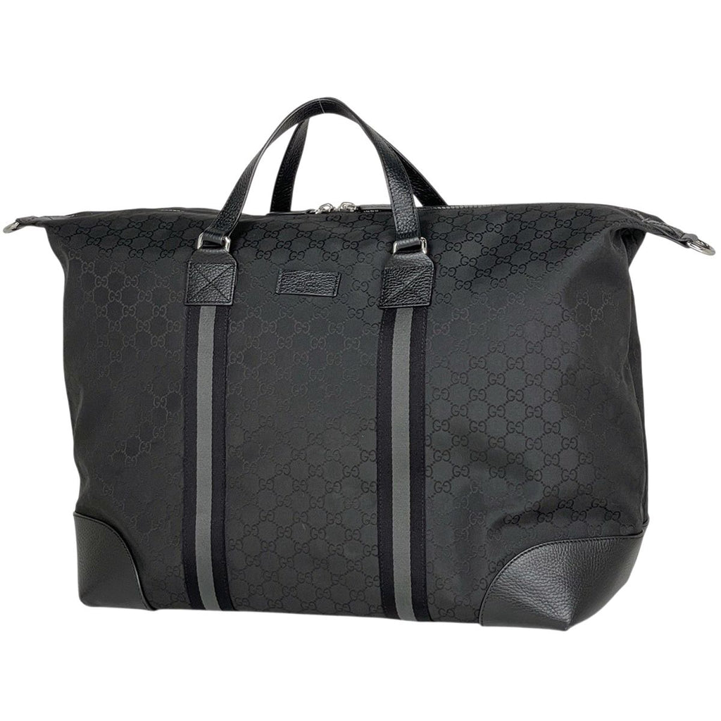 Gucci GG Pattern Boston Bag Nylon Black