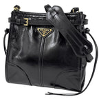 Prada Boni Mini Shoulder Bag Leather Nero