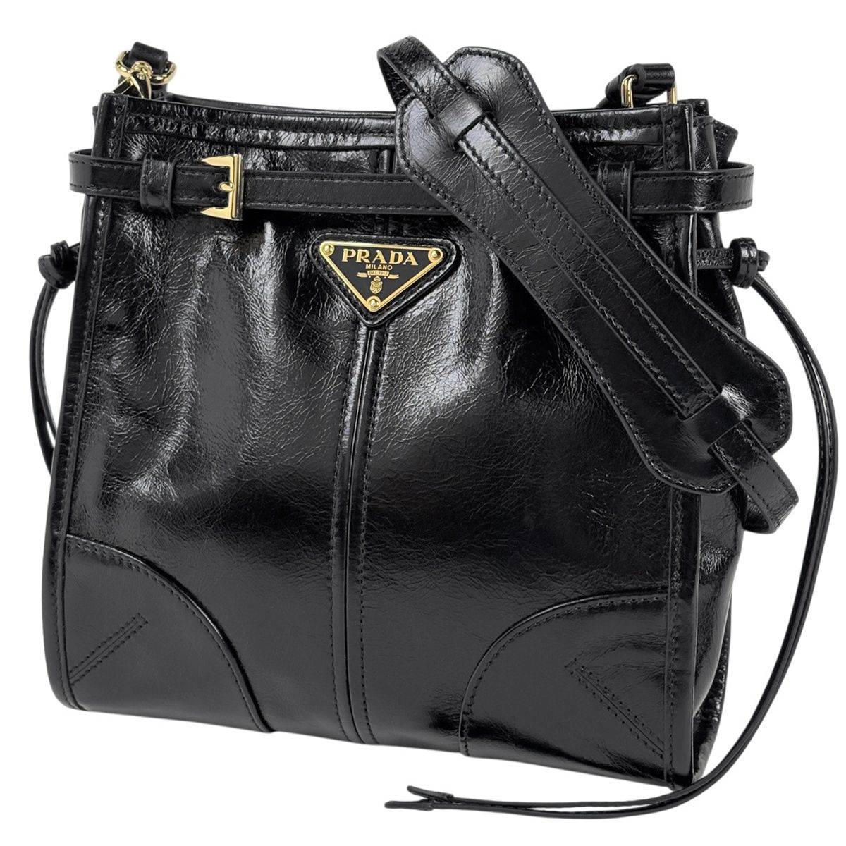 Prada Boni Mini Shoulder Bag Leather Nero