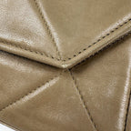 Chanel CC Logo Chain Shoulder Bag Quilted Leather Beige — view 4