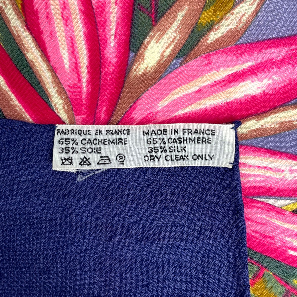 Hermes Carre 140 Tropiques Tropical Floral Bird Pattern Shawl Scarf Cashmere — view 2