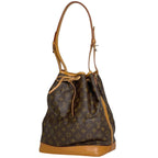 Louis Vuitton Noe Shoulder Drawstring Bag Monogram Brown