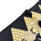 Hermes Carre 90 L'or Des Chefs Gold of the Chiefs Scarf Silk Black Yellow — view 4