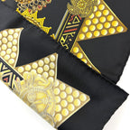 Hermes Carre 90 L'or Des Chefs Gold of the Chiefs Scarf Silk Black Yellow — view 3