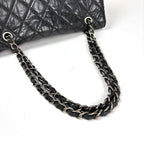 Chanel CC Logo Chain Shoulder Bag Leather Black — view 5