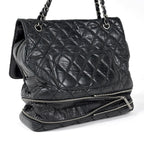 Chanel CC Logo Chain Shoulder Bag Leather Black — view 3