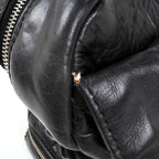 Chanel CC Logo Chain Shoulder Bag Leather Black — view 6