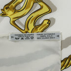 Hermes Carre 90 les Cavaliers D'or Yellow Gold Knight Scarf Silk White — view 2