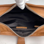 Loewe Logo Shoulder Bag Leather Brown — view 8