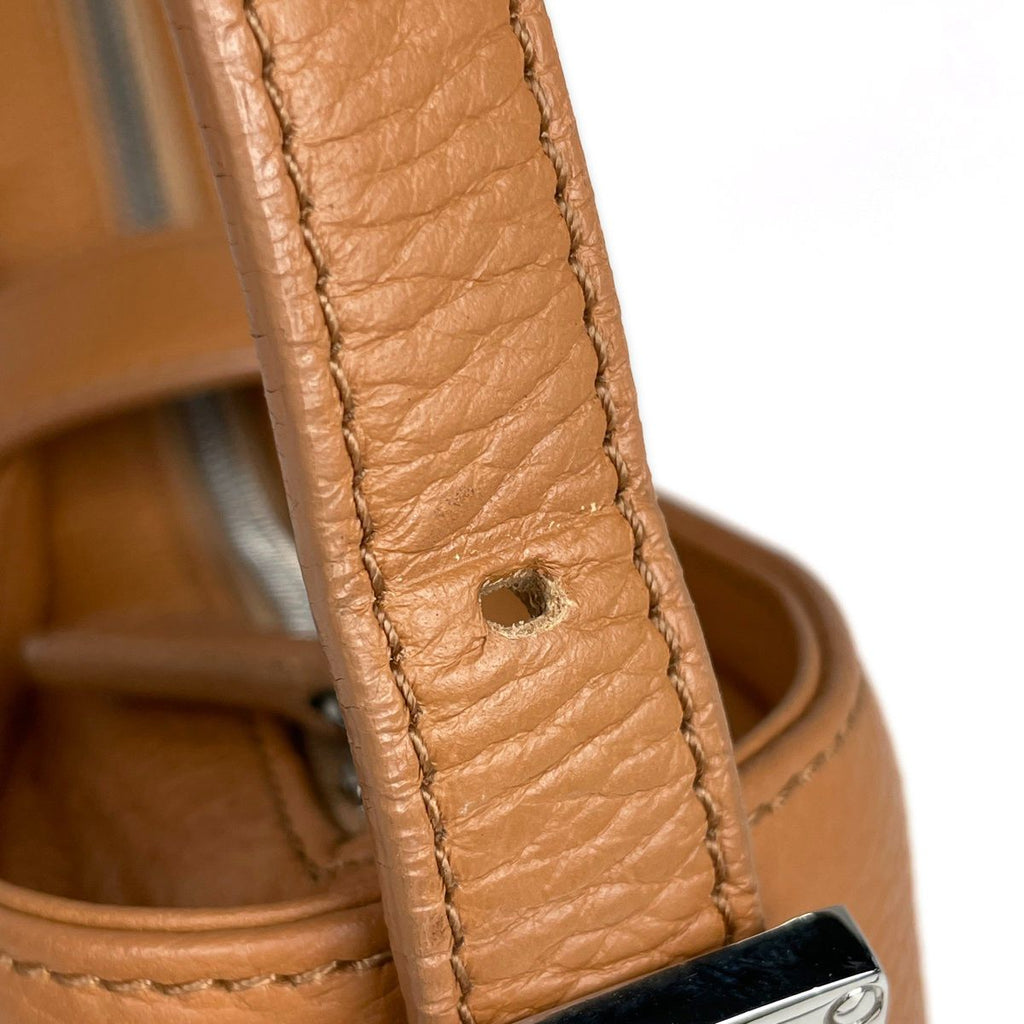 Loewe Logo Shoulder Bag Leather Brown — view 6
