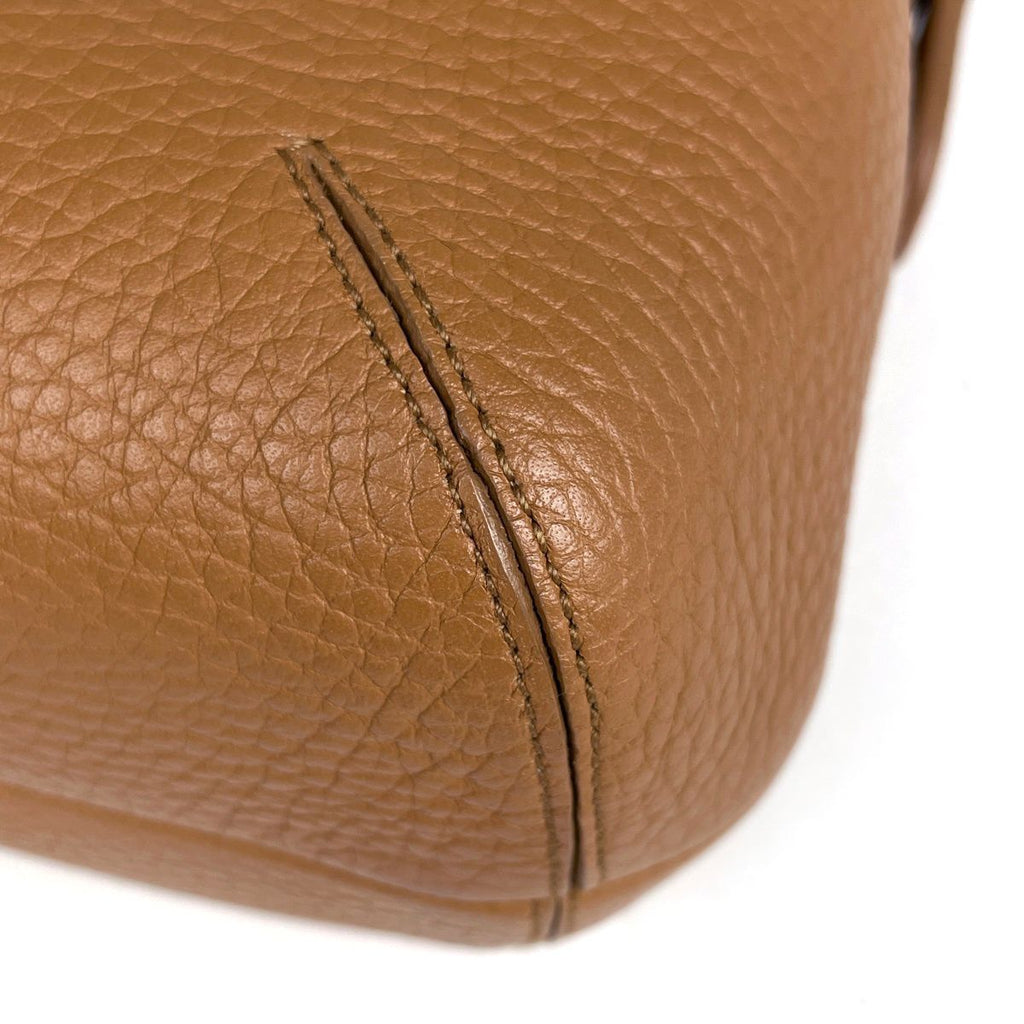Loewe Logo Shoulder Bag Leather Brown — view 3