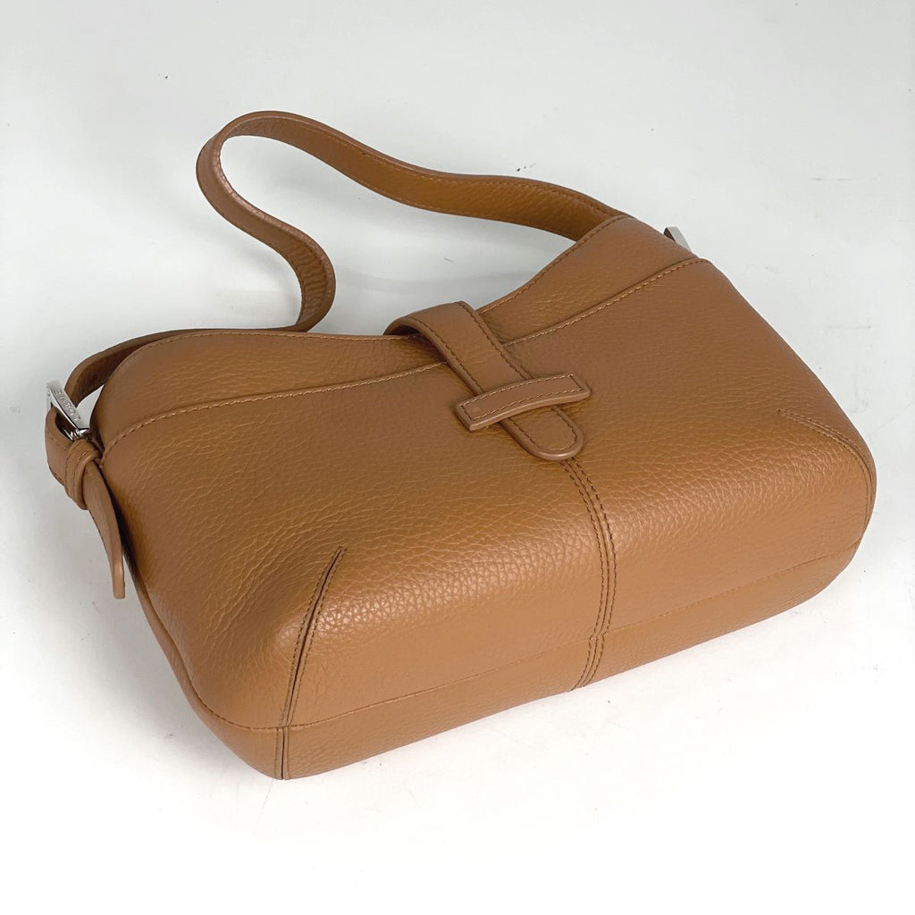 Loewe Logo Shoulder Bag Leather Brown — view 2