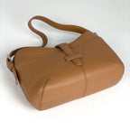 Loewe Logo Shoulder Bag Leather Brown — view 2