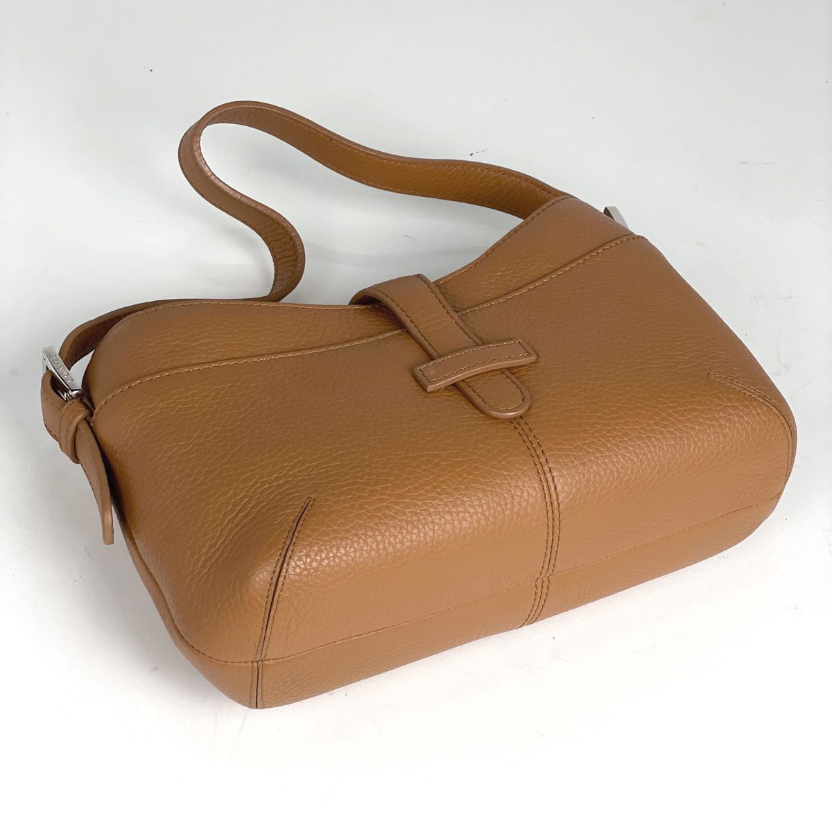 Loewe Logo Shoulder Bag Leather Brown — view 2