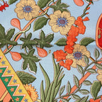 Hermes Carre 90 Axis Mundi Scarf Silk Orange Multicolor — view 3