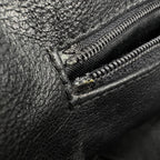 Chanel CC Logo Chain Shoulder Bag Quilted Fringe Leather Black — view 8