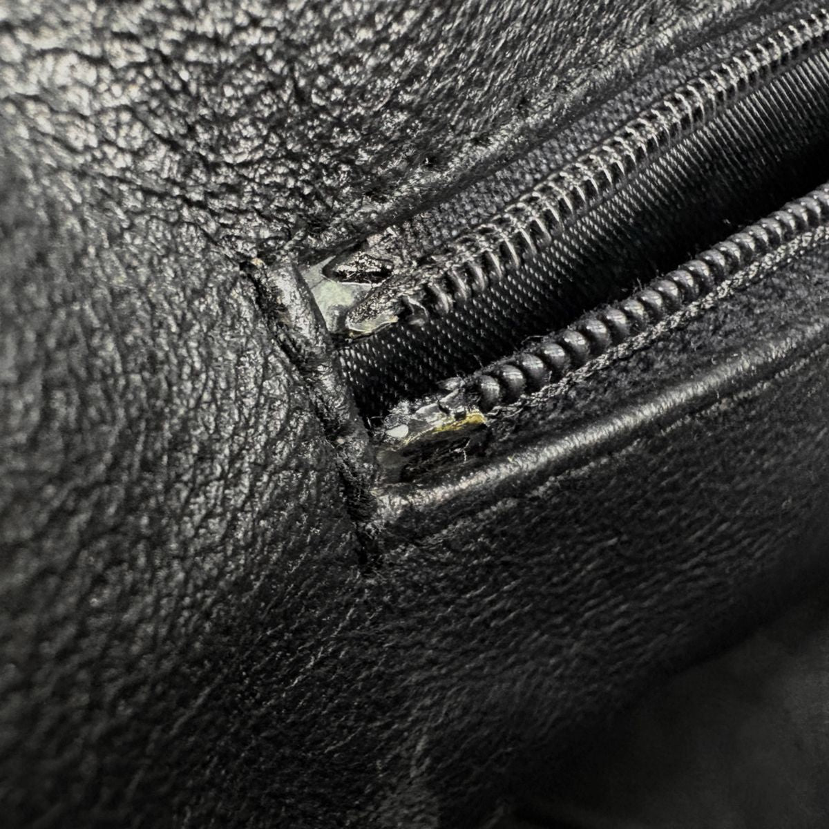 Chanel CC Logo Chain Shoulder Bag Quilted Fringe Leather Black — view 8