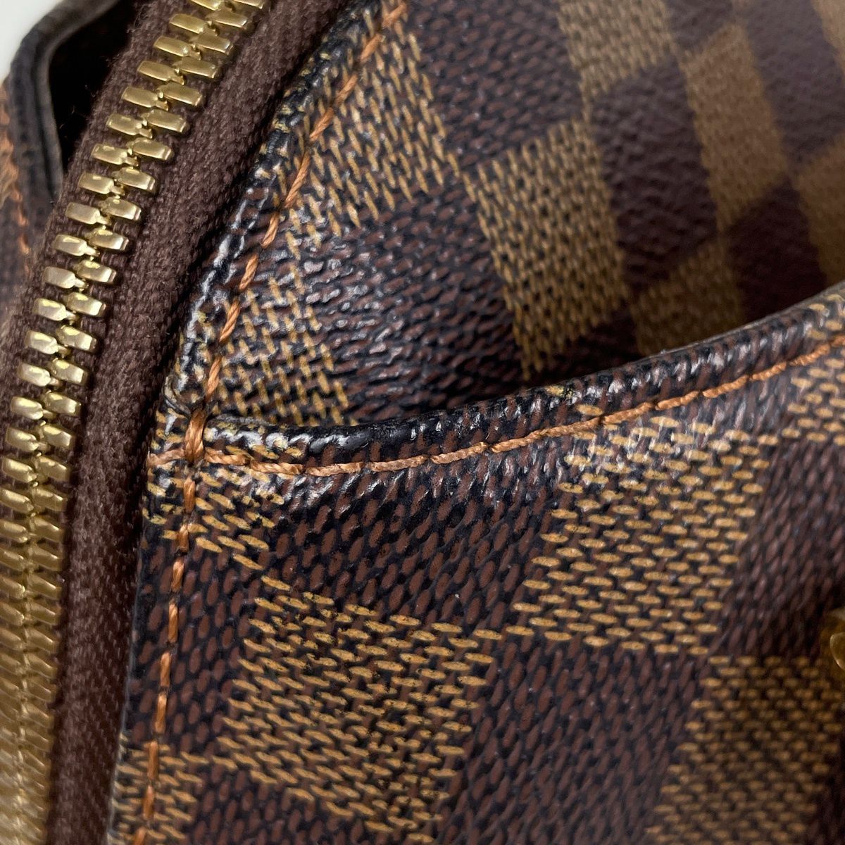 Louis Vuitton Belem MM Handbag Damier Brown — view 5