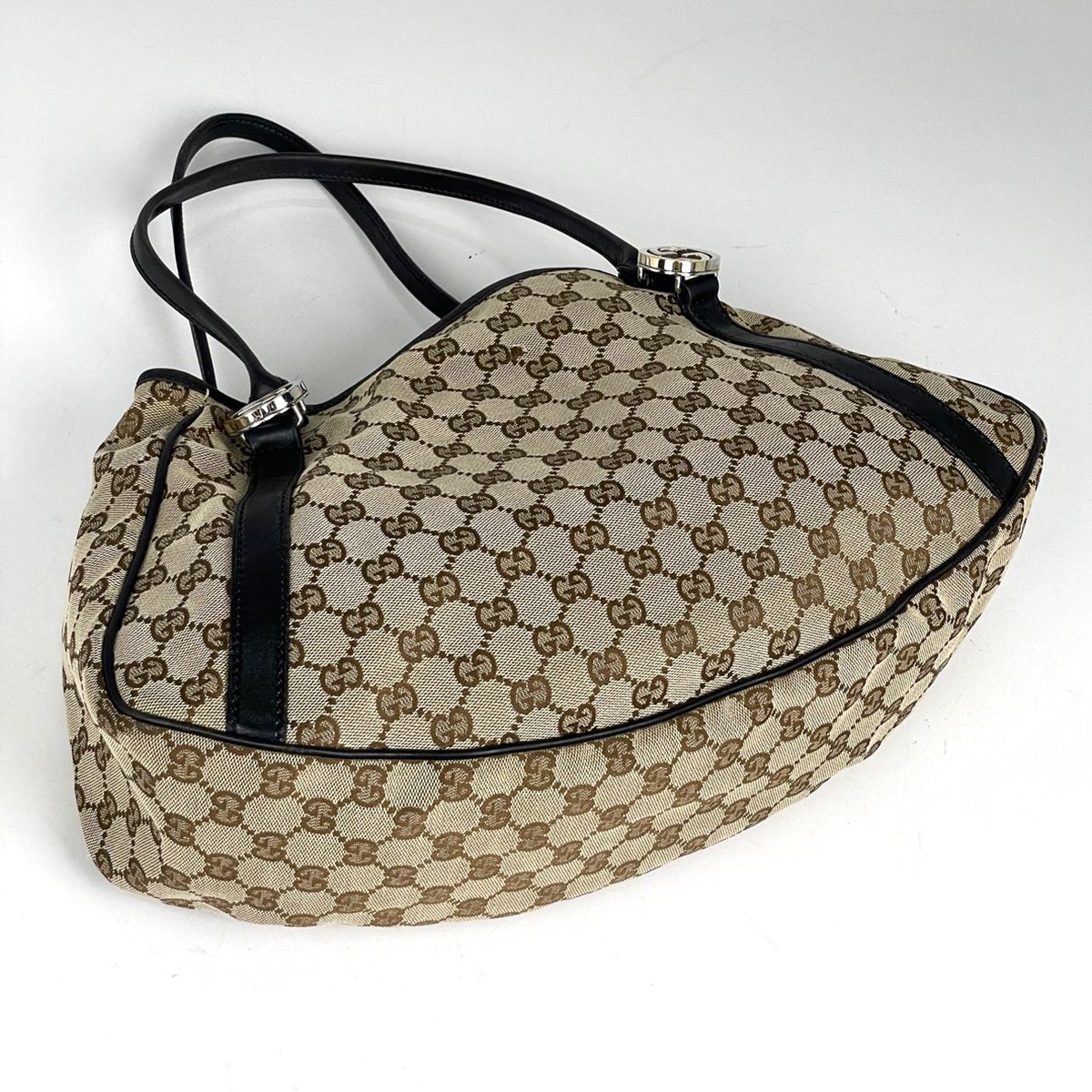 Gucci GG Twins Tote Canvas Beige Black — view 2