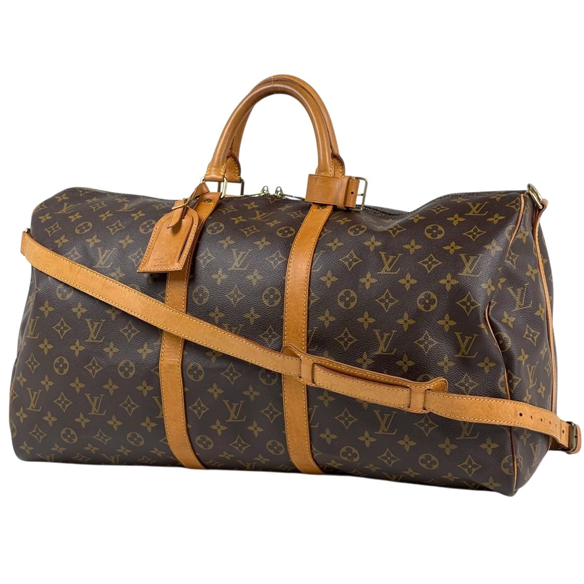 Louis Vuitton Keepall Bandouliere 55 Boston Bag Monogram Brown
