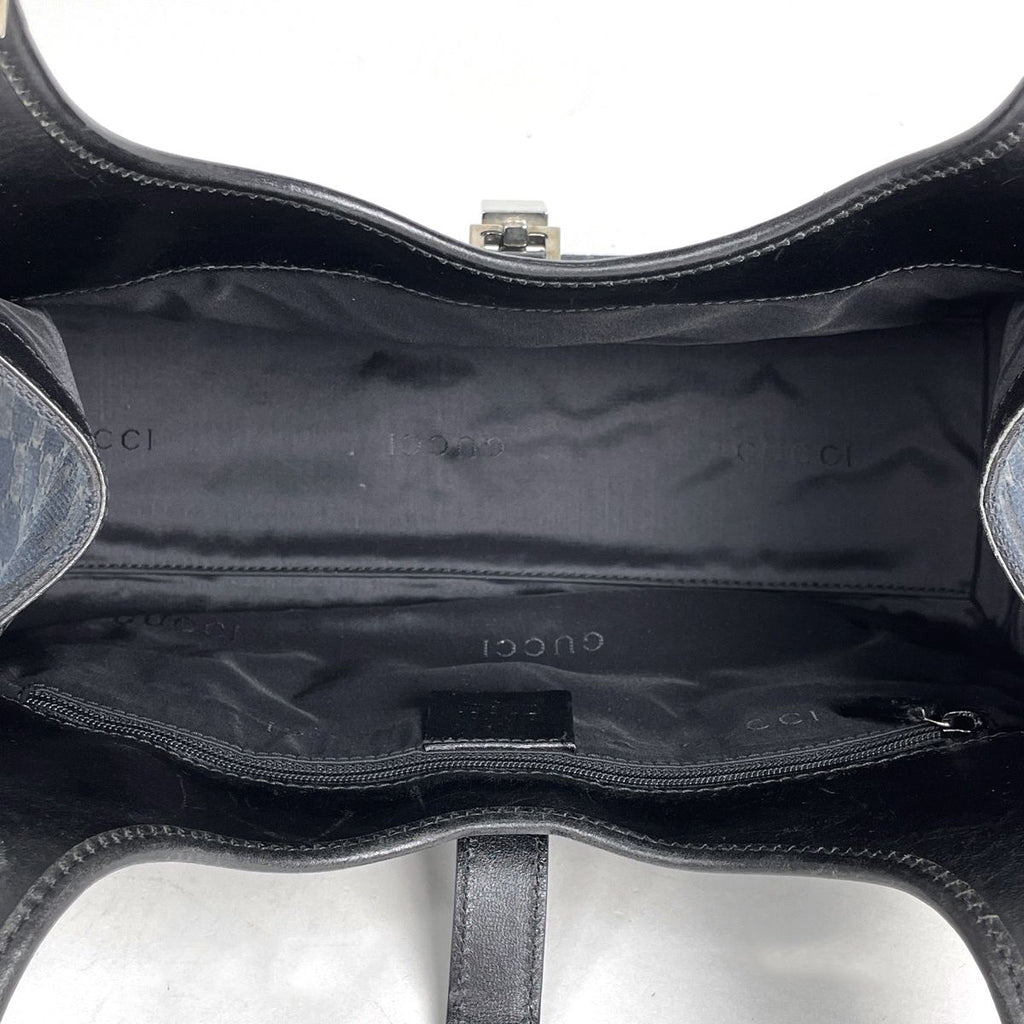 Gucci Jackie Line Handbag GG Canvas Black — view 7