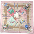 Hermes Carre 90 le Carnaval de Venise Carnival in Venice Scarf Silk Pink