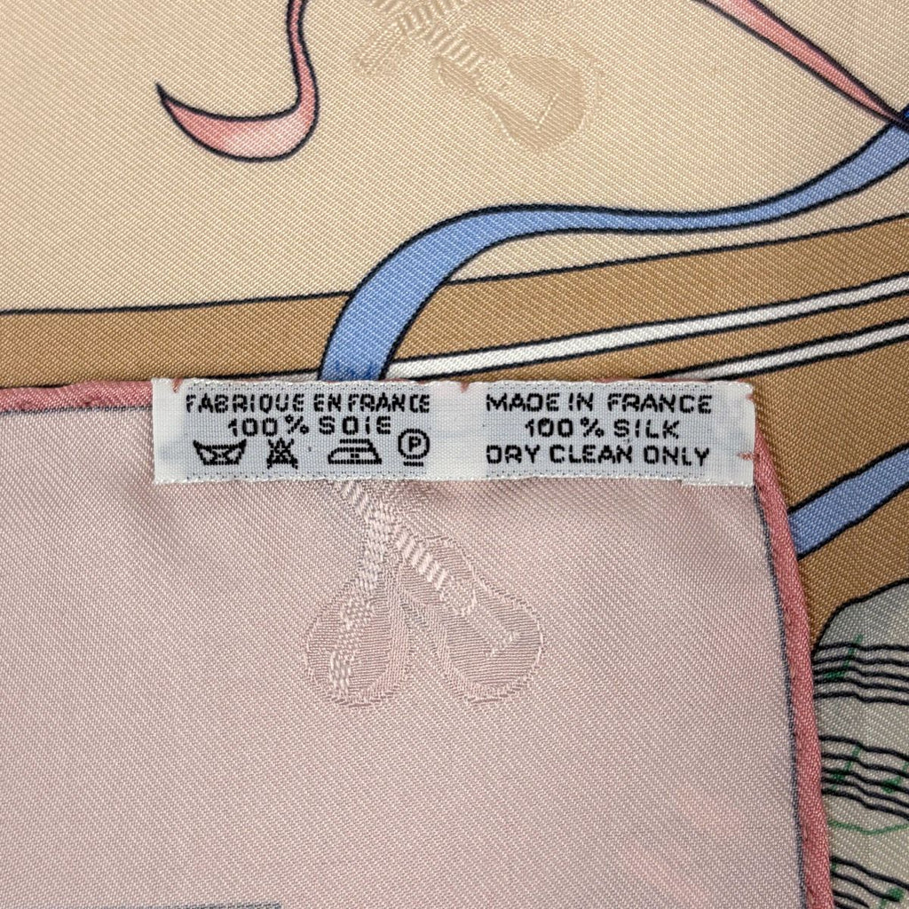Hermes Carre 90 le Carnaval de Venise Carnival in Venice Scarf Silk Pink — view 2