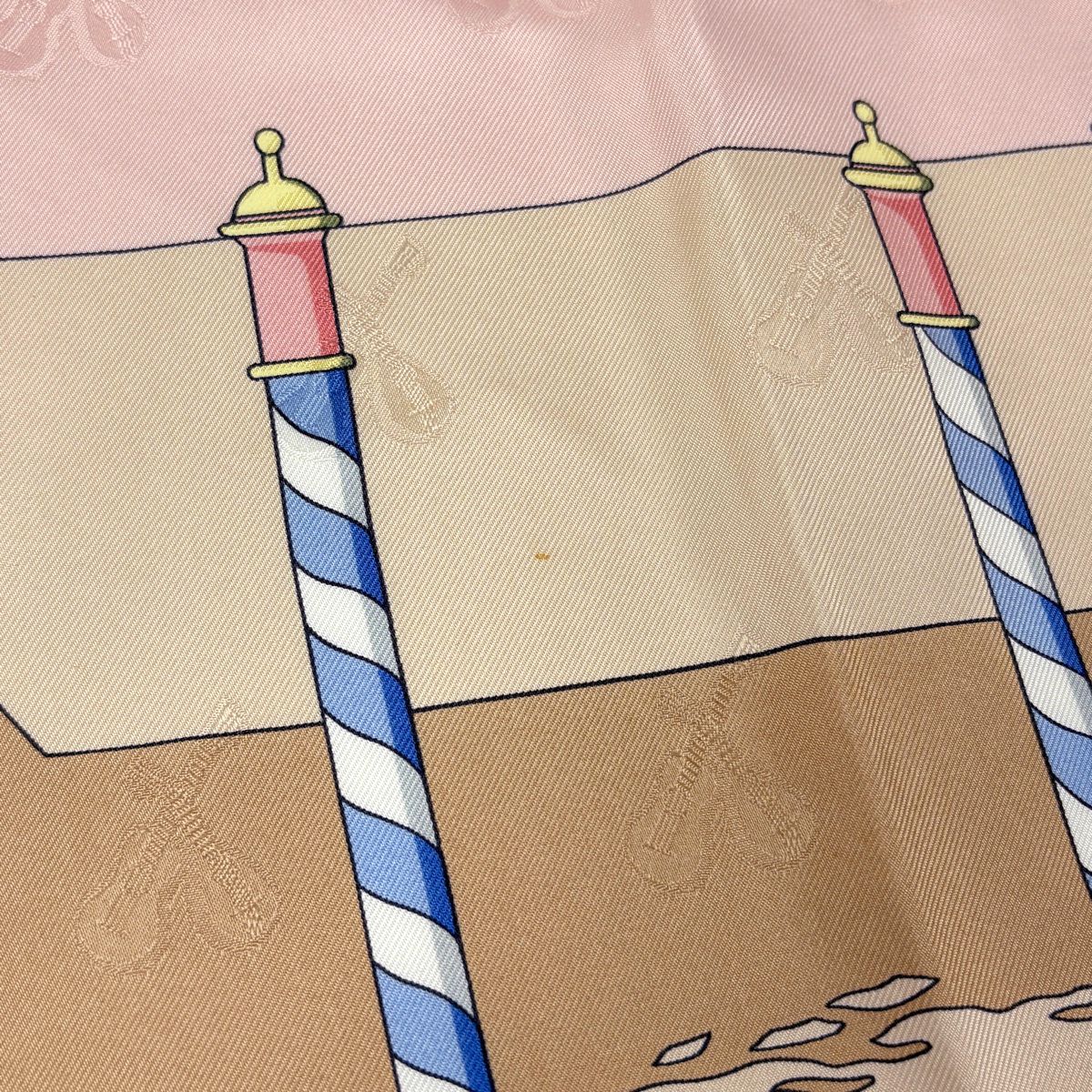 Hermes Carre 90 le Carnaval de Venise Carnival in Venice Scarf Silk Pink — view 4
