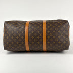 Louis Vuitton Keepall Bandouliere 50 Boston Bag Monogram Brown — view 2