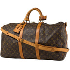 Louis Vuitton Keepall Bandouliere 50 Boston Bag Monogram Brown