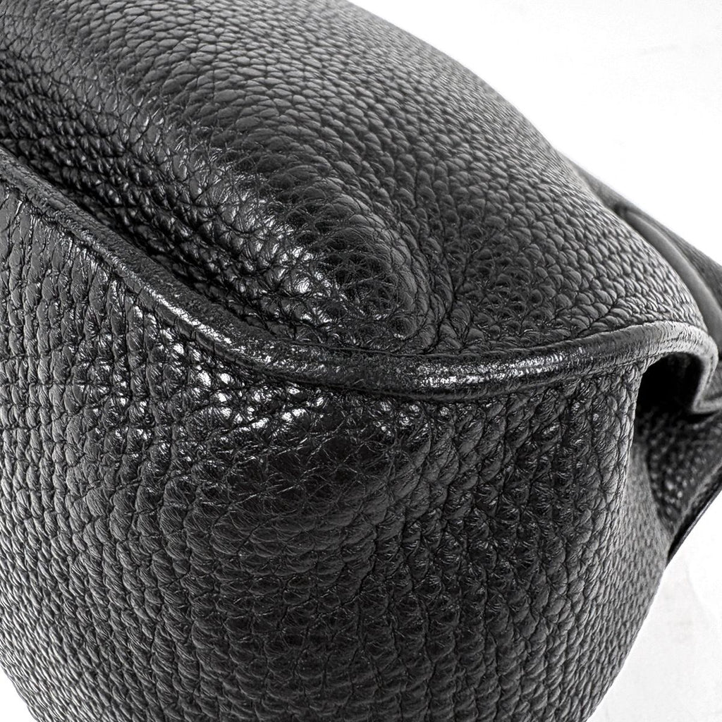 Hermes Gipsiere 37 Crossbody Shoulder Bag Taurillon Clemence Black — view 6