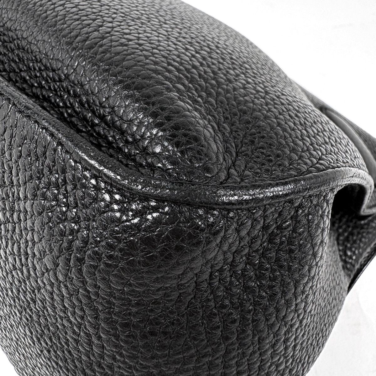 Hermes Gipsiere 37 Crossbody Shoulder Bag Taurillon Clemence Black — view 6