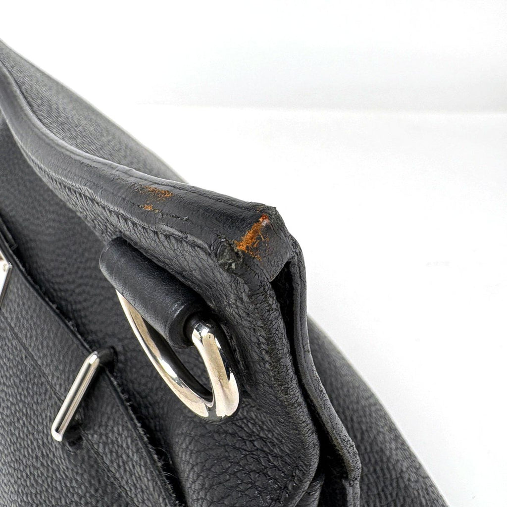 Hermes Gipsiere 37 Crossbody Shoulder Bag Taurillon Clemence Black — view 9