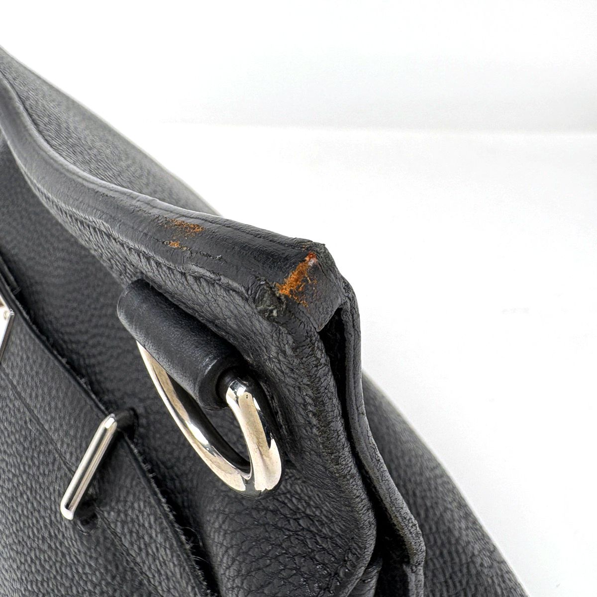 Hermes Gipsiere 37 Crossbody Shoulder Bag Taurillon Clemence Black — view 9