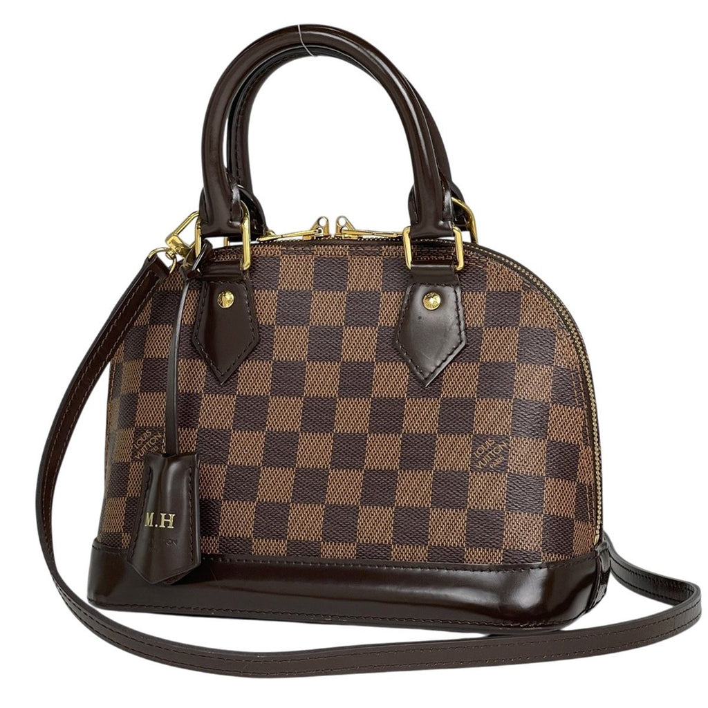 Louis Vuitton Alma BB 2-Way Handbag Damier Brown
