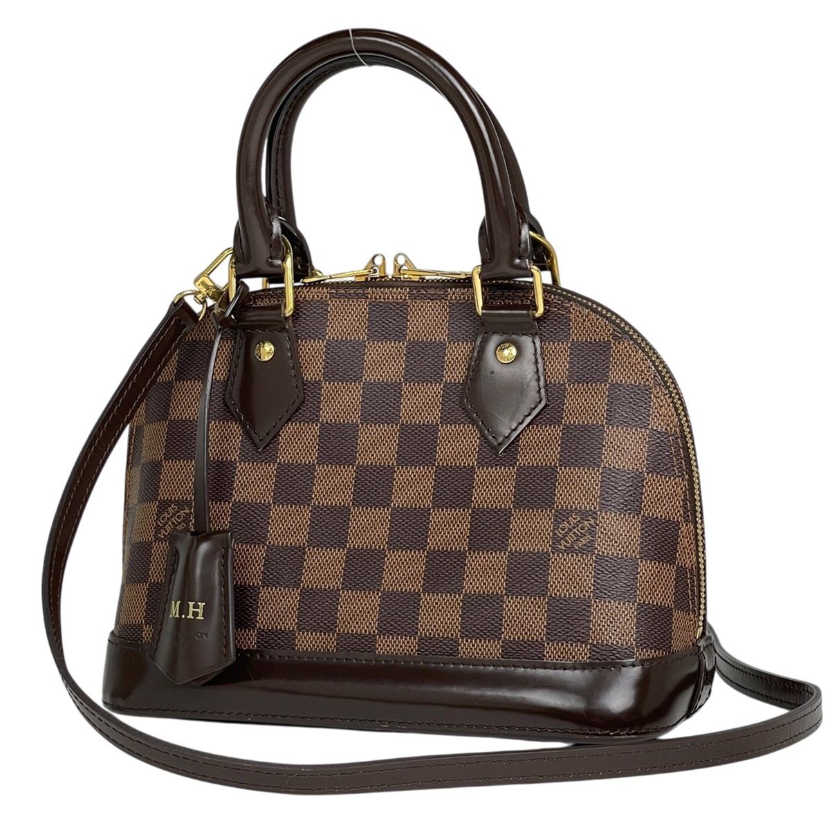 Louis Vuitton Alma BB 2-Way Handbag Damier Brown