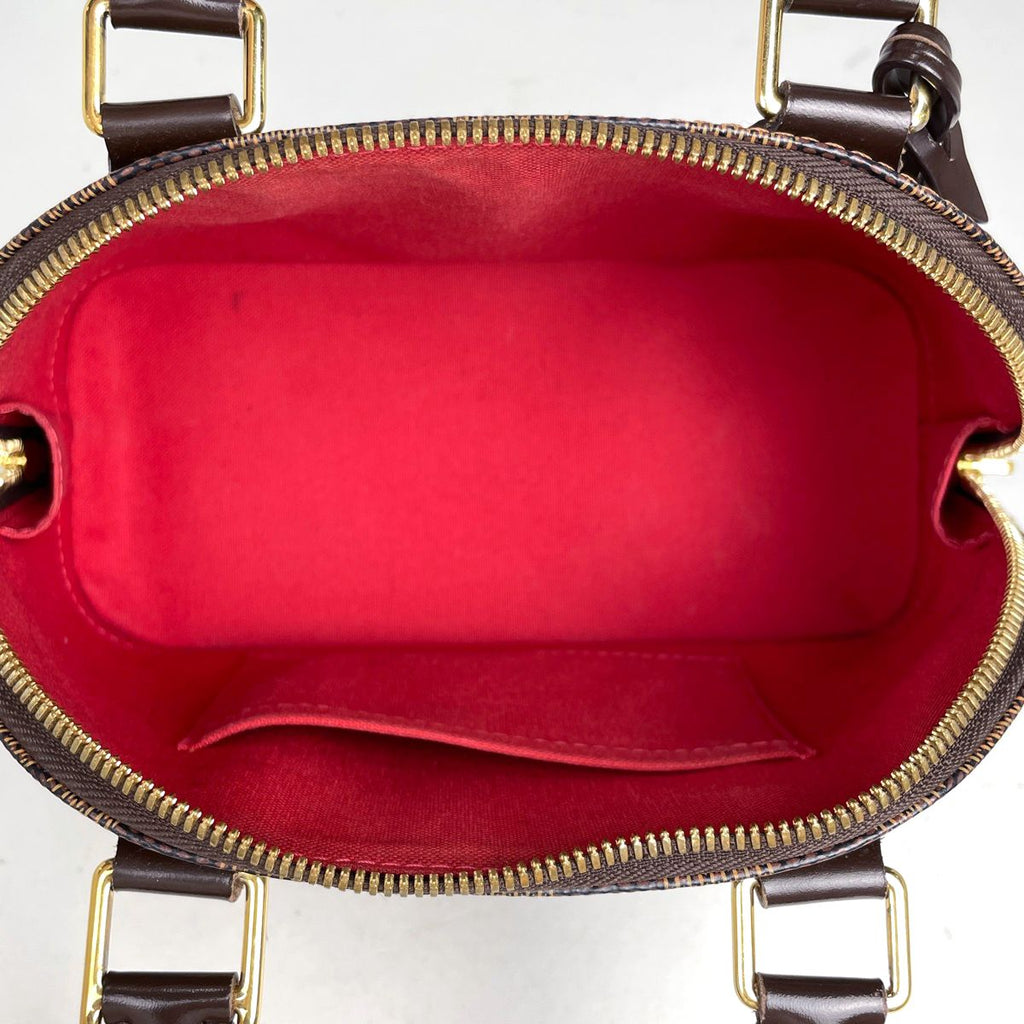 Louis Vuitton Alma BB 2-Way Handbag Damier Brown — view 9