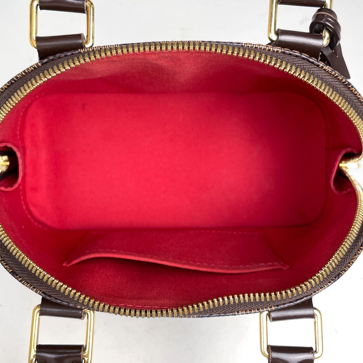 Louis Vuitton Alma BB 2-Way Handbag Damier Brown — view 9