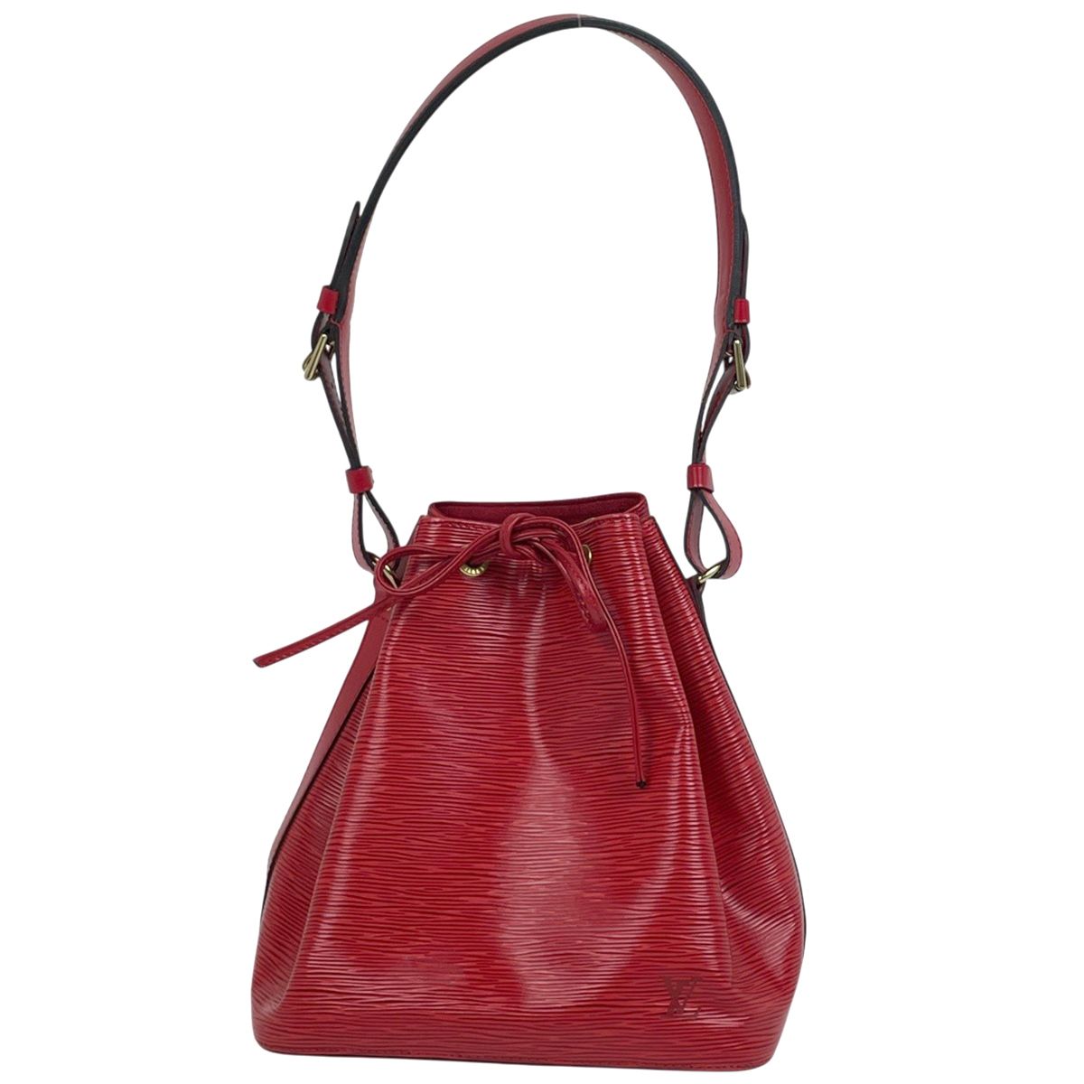 Louis Vuitton Petit Noe Shoulder Drawstring Bag Epi Castilian