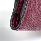 Gucci Double Compact Wallet Bifold Leather Bordeaux with Bamboo — view 3