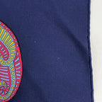 Hermes Carre 90 Art Des Steppes Scarf Silk Navy Multicolor — view 3