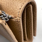 Gucci GG Marmont Compact Wallet Trifold Leather Beige — view 5