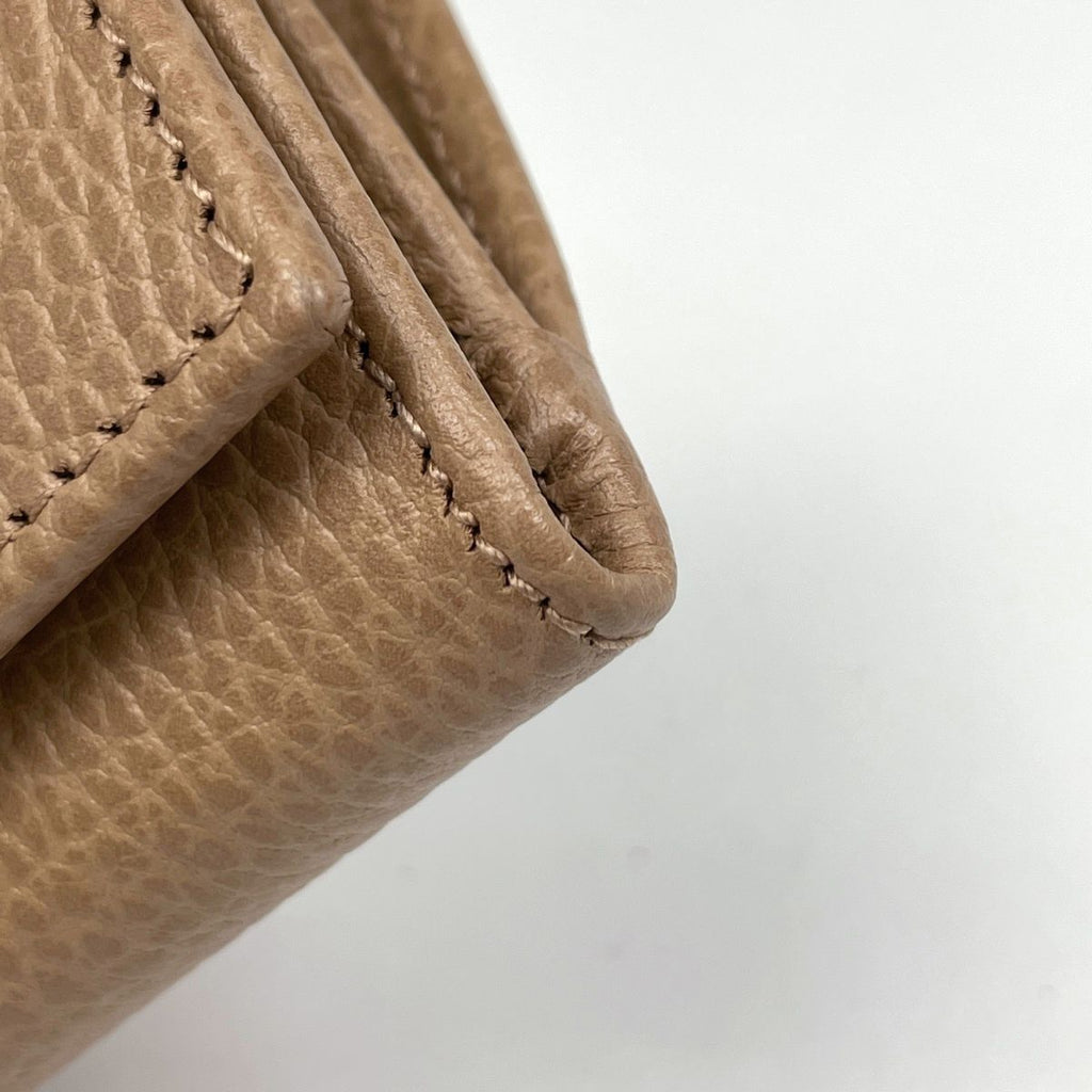 Gucci GG Marmont Compact Wallet Trifold Leather Beige — view 3
