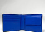 Bottega Veneta Intrecciato Bifold Wallet Bicolor Leather Black Blue — view 8